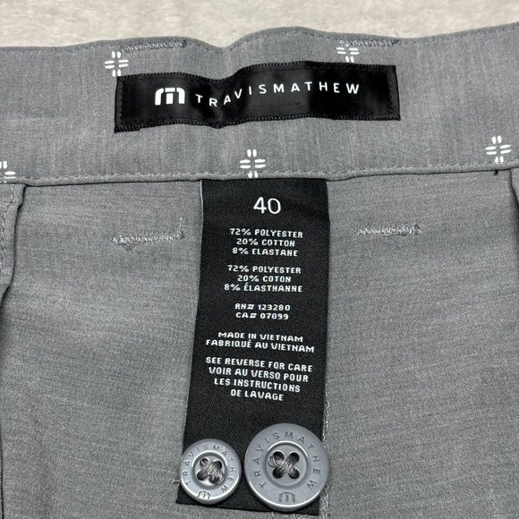 NEW Travis Mathew Shorts Mens 40 Performance Air and Space Gray Golf Stretch NWT - Picture 3 of 5